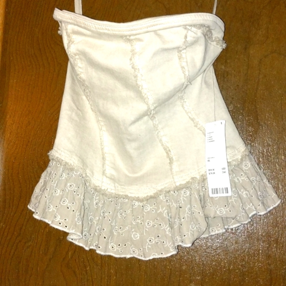 Jean tube top